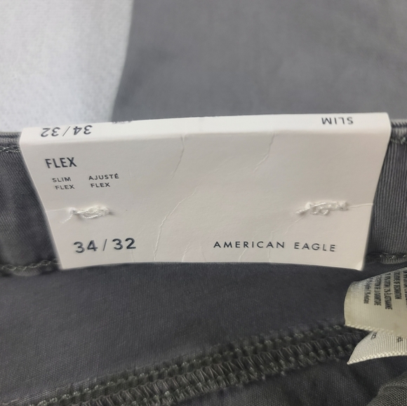 NEW with Tags American Eagle Flex Slim Pant Storm Grey Men's 34x32 - Picture 10 of 14